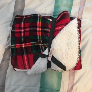 Victoria’s Secret Sherpa Plaid Blanket